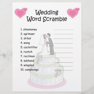 Weddenschap Word Scramble