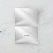Weddenschap Zilver Klein Geometrische elegant Bedankkaart (Binnen)