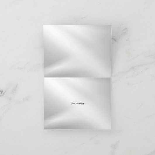 Weddenschap Zilver Klein Geometrische elegant Bedankkaart (Binnen)