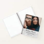 Weddenschap zilveren glitter bruidfoto notitieboek (Binnen)