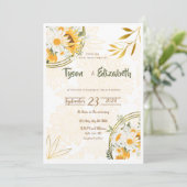 Weddenschap - Zonnebloemen - Geel en wit Kaart (Staand voorkant)