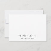 Weddenschap Zwart-wit Foto Modern Typografie 3 Bedankkaart (Achterkant)