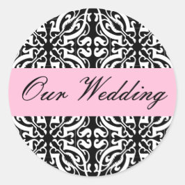 Weddenschap -  (zwart-witmasker) ronde sticker