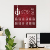 Weddenschapenkaart Chandelier Red Poster (Thuiskantoor)