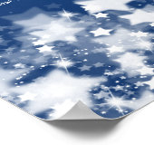 Weddenschapenkaart Dazzling Stars Blue Poster (Hoek)