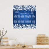 Weddenschapenkaart Dazzling Stars Blue Poster (Keuken)