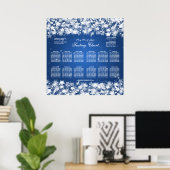 Weddenschapenkaart Dazzling Stars Blue Poster (Thuiskantoor)