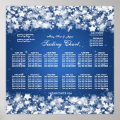 Weddenschapenkaart Dazzling Stars Blue Poster (Voorkant)