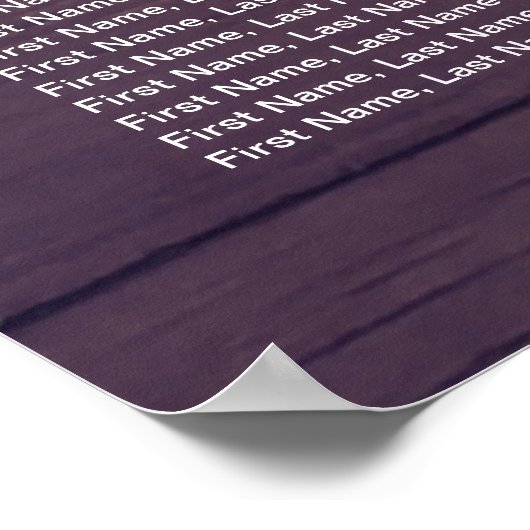 Weddenschapenkaart Grafiek Chic Floral Lights Wood Poster (Hoek)