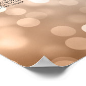 Weddenschapenkaart Koper Glitterlichten Poster (Hoek)