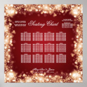 Weddenschapenkaart Mousserende lichten Goud Poster (Voorkant)