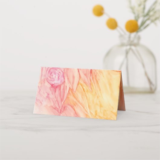 Weddenschapenkaart Verse bloemen Plaatskaartje (Achterkant)