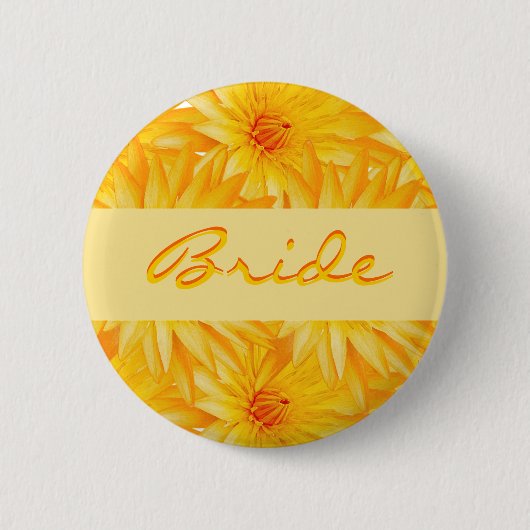 Weddenschapnamen - aanpasbare gele badges ronde button 5,7 cm (Voorkant)