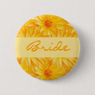 Weddenschapnamen - aanpasbare gele badges ronde button 5,7 cm