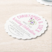 Weddenschappelijke feestdag Uitnodigingstaartwetbo Kartonnen Onderzetters (Gekanteld)