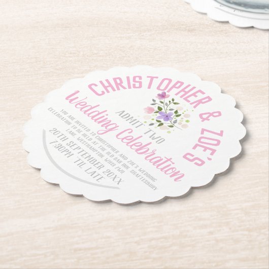 Weddenschappelijke feestdag Uitnodigingstaartwetbo Kartonnen Onderzetters (Gekanteld)