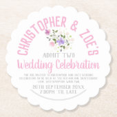 Weddenschappelijke feestdag Uitnodigingstaartwetbo Kartonnen Onderzetters (Voorkant)