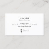 Weddenschappelijke planner visitekaartje (Achterkant)