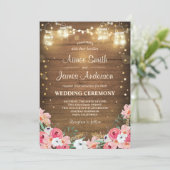 Weddenschappelijke viering Uitnodiging Floral Rust (Staand voorkant)