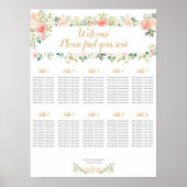 Weddenschappen 10 tafels | Blush rozen Poster (Voorkant)