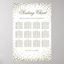 Weddenschappen 12 Tafel Gold Confetti Poster