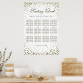 Weddenschappen 12 Tafel Gold Confetti Poster (Keuken)