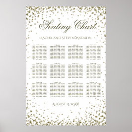 Weddenschappen 12 Tafel Gold Confetti Poster