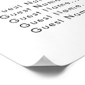 Weddenschappen - Alfabetische zitplaats Poster (Hoek)