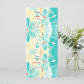 Weddenschappen Bedankt Blauwgroen Kaart foto-sjabl (Staand voorkant)