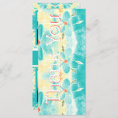 Weddenschappen Bedankt Blauwgroen Kaart foto-sjabl (Voorkant / Achterkant)