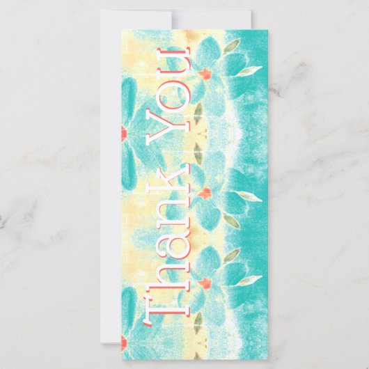 Weddenschappen Bedankt Blauwgroen Kaart foto-sjabl (Voorkant)