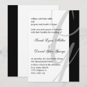 Weddenschappen Black and White Monogram G Kaart (Voorkant / Achterkant)