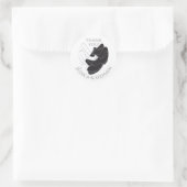 Weddenschappen Black en White Ronde Sticker (Tas)