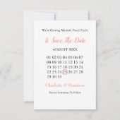 Weddenschappen Black White Coral Cute Save The Date (Voorkant)