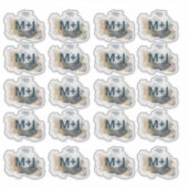 Weddenschappen blauwe en goudprijs sticker (Voorkant)