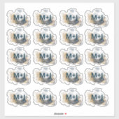 Weddenschappen blauwe en goudprijs sticker (Vel)