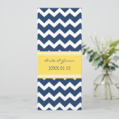 Weddenschappen Blauwe Gele Chevron Kaart (Staand voorkant)