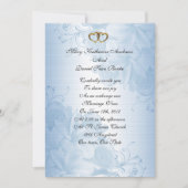 Weddenschappen Blauwe satijn elegant Kaart (Voorkant)