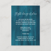 Weddenschappen blauwgroen blauwe kaart voor groene (Achterkant)