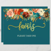 Weddenschappen - Blauwgroen en Oranje huwelijk (Voorkant / Achterkant)