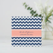 Weddenschappen Blue Coral Chevron Kaart (Staand voorkant)