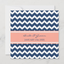 Weddenschappen Blue Coral Chevron Kaart