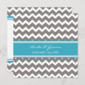 Weddenschappen Blue Gray Chevron Kaart (Voorkant / Achterkant)