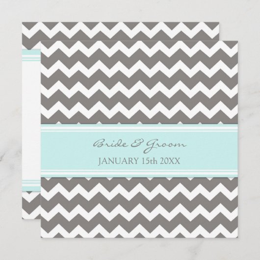 Weddenschappen Blue Gray Chevron Kaart (Voorkant / Achterkant)