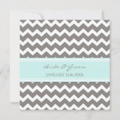 Weddenschappen Blue Gray Chevron Kaart (Voorkant)