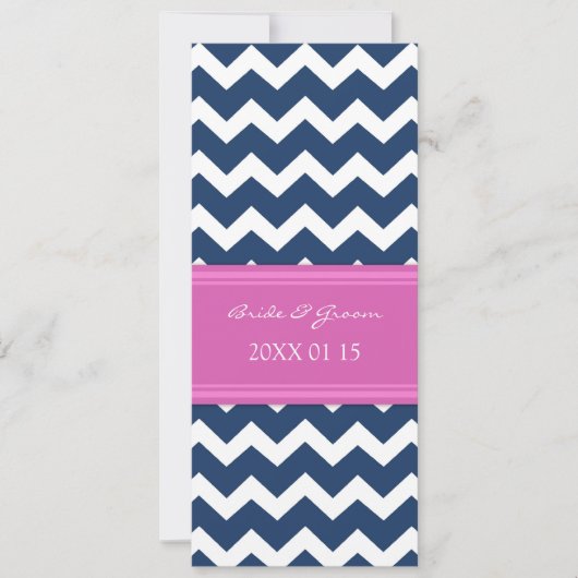 Weddenschappen Blue Hot Pink Chevron Kaart (Voorkant)
