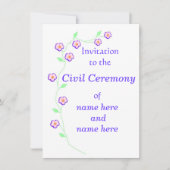 Weddenschappen/Burgerlijke Uitnodiging Roze Floral (Voorkant)