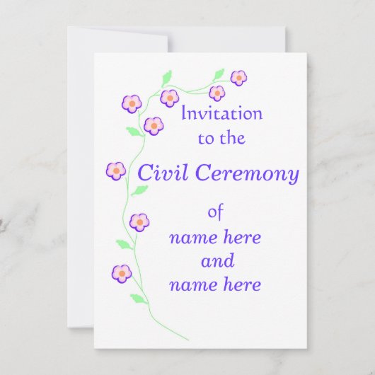 Weddenschappen/Burgerlijke Uitnodiging Roze Floral (Voorkant)