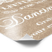 Weddenschappen - Burlap & Lace - Dansfeet - Foto Afdruk (Hoek)