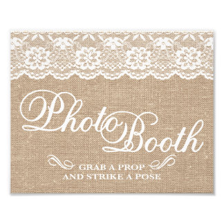 Weddenschappen - Burlap & Lace - Foto Booth - Afdruk